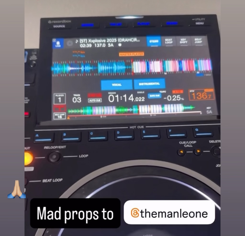DJ story showing an early OverCue mod in use, 5 of 5